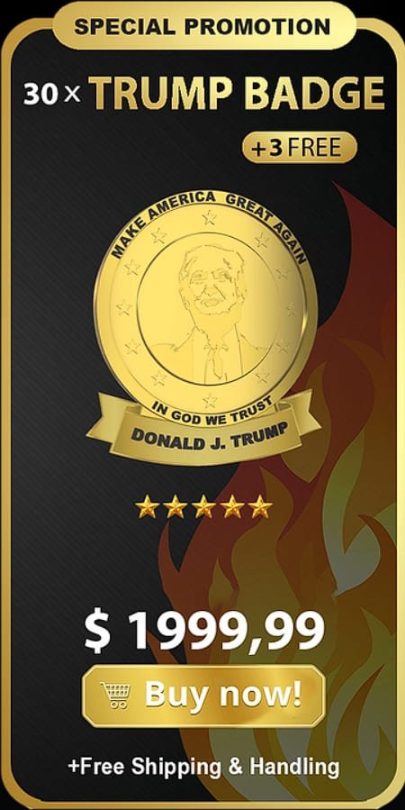 buy 30x donald patriot trump badge